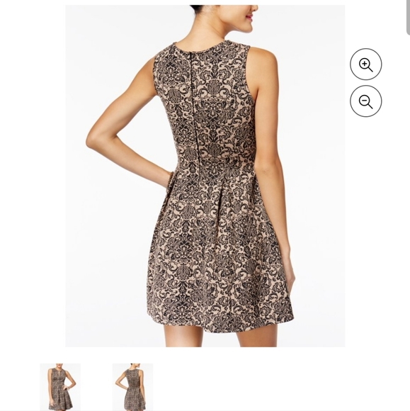 Honey and Rosie taupe and black dress sz M - Picture 2 of 8